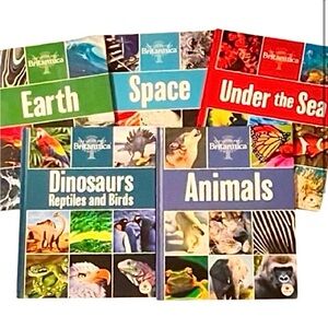 NWOT- Encyclopedia Britannica: Collection of 5 Books for Kids Science & Animals